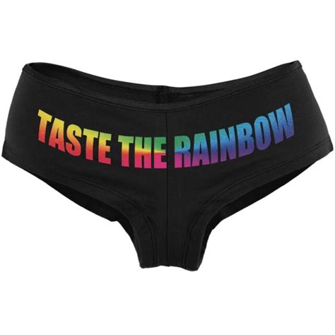 Taste The Rainbow Lesbian Funny Black Womens Booty Shorts Ebay