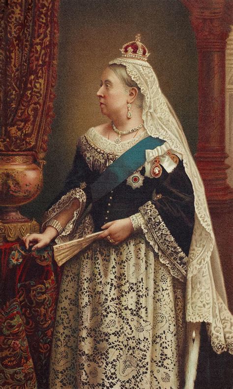 Portrait Of Queen Victoria Painting By British School Pixels