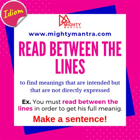 Read Between The Lines Idiom Idioms English Idioms Learn English