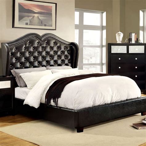 Modern black leather platform marlo bed, king by zuri furniture (1) $1,763. Monroe Contemporary Black Leatherette Platform Bed - 24/7 Shop At Home