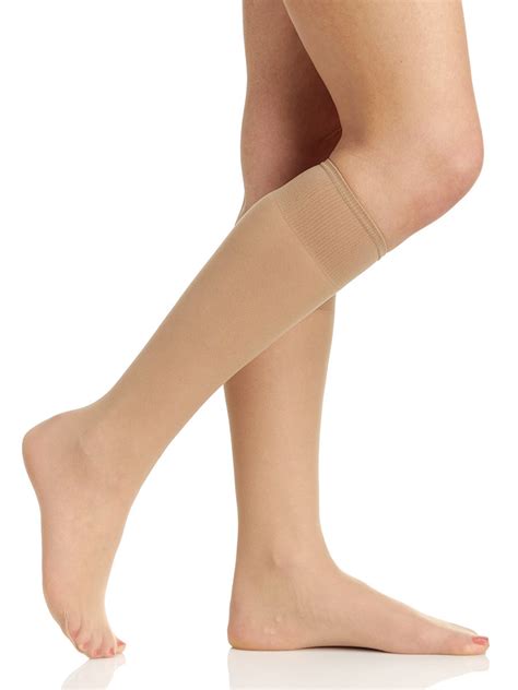 3 Pair All Day Sheer Knee High Stockings With Sandalfoot Toe 6527 Berkshire