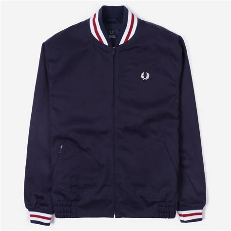 Fred Perry Cotton Laurel Wreath Navy Mie Original Tennis Bomber Jacket
