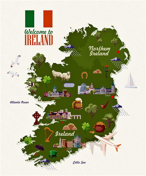 Irland Karte Der Wichtigsten Sehenswürdigkeiten
