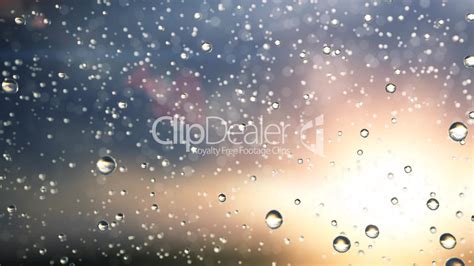 Beautiful Rain Drops Fall In Slow Motion Loop Lizenzfreie Stock