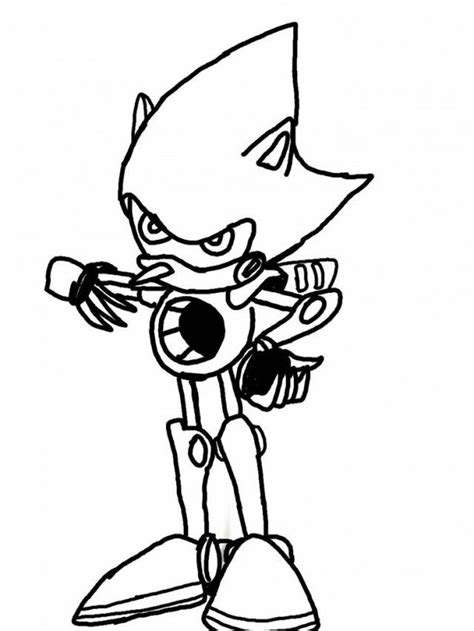 Download Coloriage Metal Sonic A Imprimer Images Bennmyid
