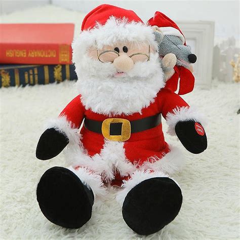 Electronic Stuffed Santa Claus Plush Toy Fruugo Au