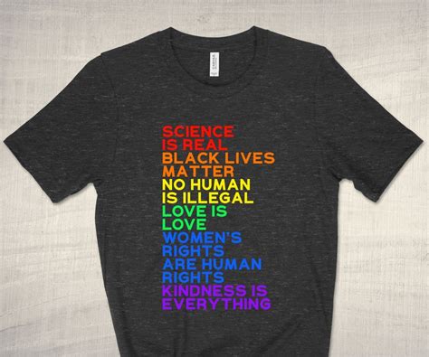 Lgbtq Gay Pride Equality T Shirt Black Lives Matter Science Etsy