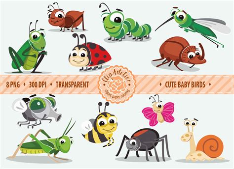 50 Off Sale Baby Bugs Clipart Cute Bugs Funny By Clipartelier