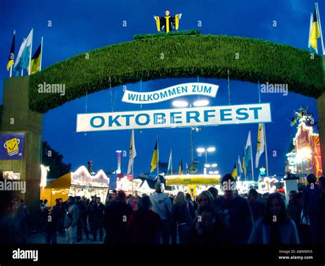 Germany Bavaria Munich Oktoberfest Entrance Hi Res Stock Photography