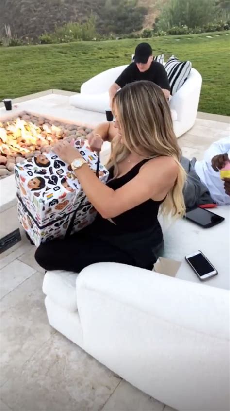 Khloé Opened A T From Kim And North — Look At That Kimoji Wrapping
