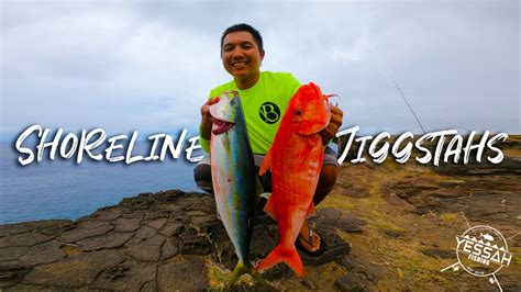 Weke Nono Moelua Shore Jigging In Hawaii Big Island Drone Fishing