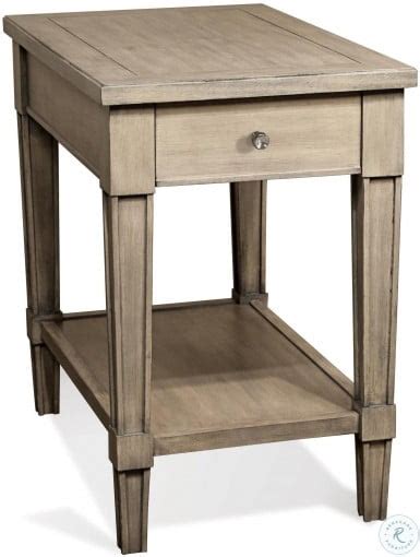 Parkdale Dove Grey Rectangle Chairside Table From Riverside Furniture