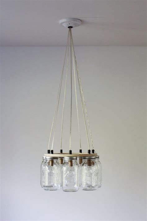 Mason Jar Chandelier Hanging Mason Jar Pendant Lighting Etsy Uk