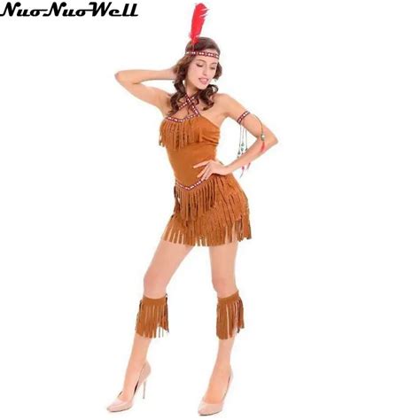 Female Adult Native Indians Role Playing Party Dress Halloween Cosplay Costumes Carnival