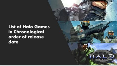 Halo Timeline The Chronological Order In Which The Games Titles Released