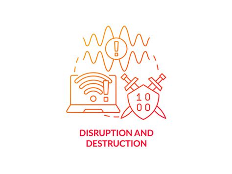 Disruption And Destruction Red Gradient Concept Icon By Bsd ~ Epicpxls