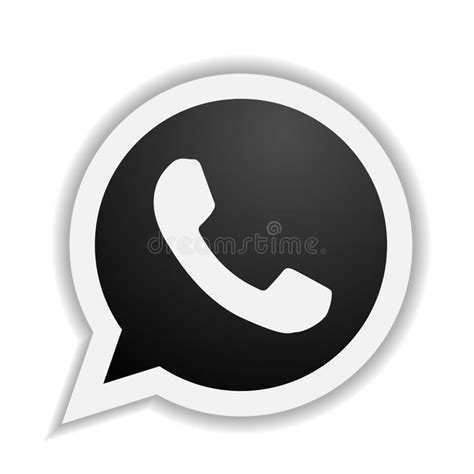 Whatsapp Icon Logo Element Sign In Black Vector Mobile App On White