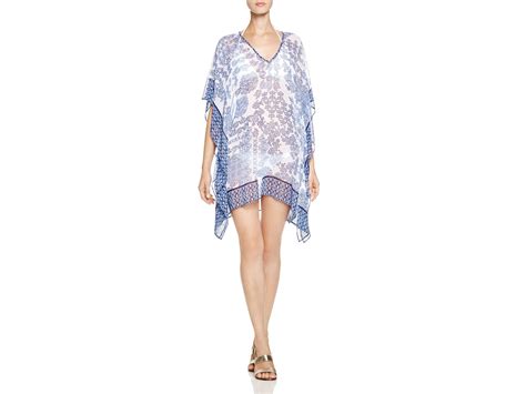 Tommy Bahama Stamp Medallion Tunic Swim Cover Up In Blue Lyst