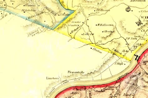 Vintage Allegheny County Map 1851 Old Map Of Allegheny Etsy