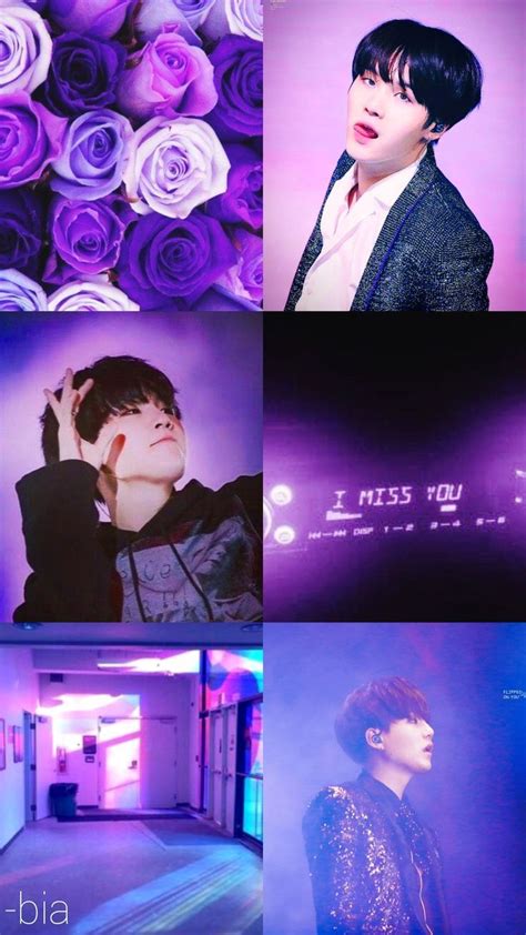 Kawaii aesthetic wallpaper bts 25 ideas for 2019. Wallpaper Yoongi Suga BTS purple Wallpaper Yoongi #bts # ...