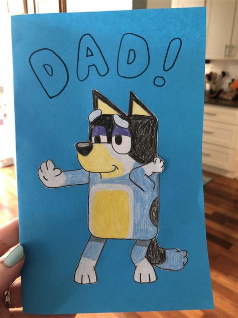 Homemade Fathers Day Card He Loved It Rbluey