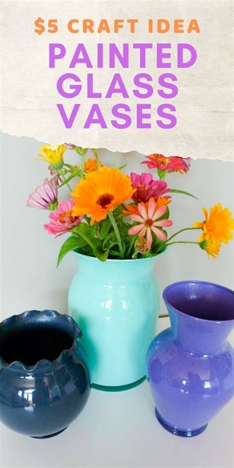 How To Paint Glass Vases Painting Vases Diy Ideas Diy Painted Vases