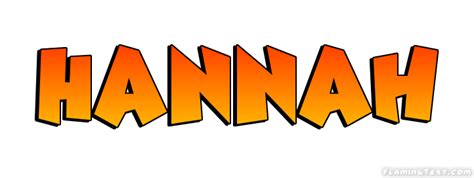 Hannah Logo Free Name Design Tool From Flaming Text