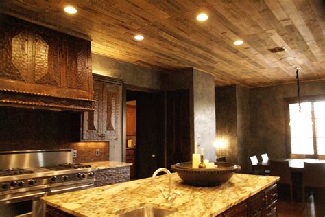 Dering hall designers show us how it's done with these. Rustic, Distressed, Wood Plank Ceiling | Wood plank ...