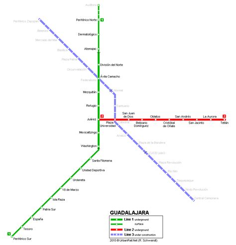 Guadalajara Metro Map