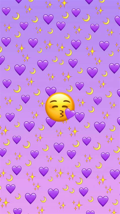 Purple Aesthetic Emoji Wallpaper Emoji Aesthetic Wallpaper By Cutellie
