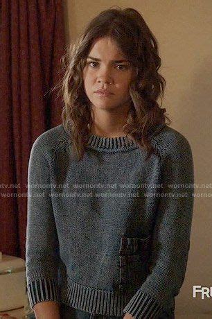 Callies Blue Sweater With Denim Pocket On The Fosters Movie Inspired Outfits Tv Clothes