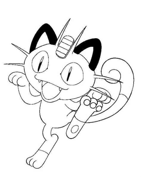 The only pokemon with a sharp brain is meowth and a capability of speaking. Pokemon Meowth Coloring Pages - Printable Pokemon Coloring ...