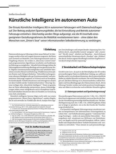 Künstliche Intelligenz im autonomen Auto Request PDF