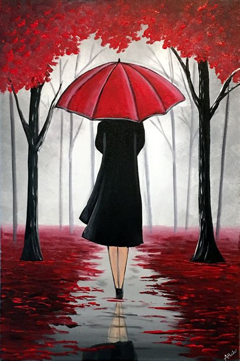Aisha Haider Lady With The Umbrella 2 Nature Art