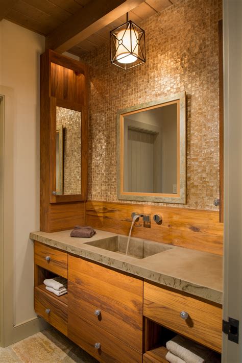 Modern rustic combines these elements with clean lines and modern silhouettes in furniture or home fixtures. RUSTIC SMALL BATHROOM IDEAS