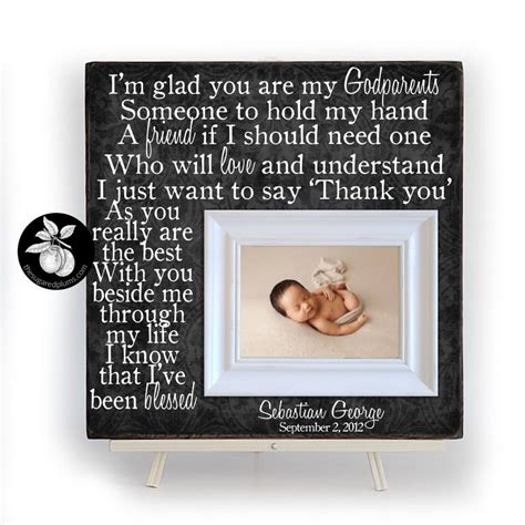Baptism Ts For Godparents Picture Frame Christening Ts Etsy