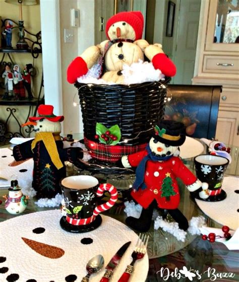 5 Snowman Centerpieces Decorate Winter Table Debbees Buzz