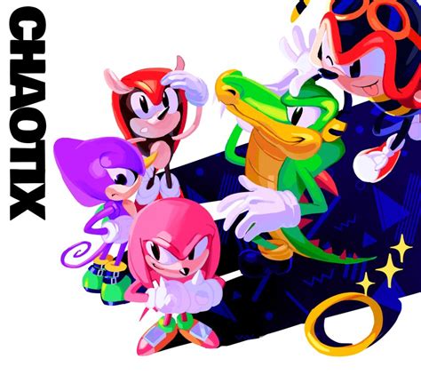 Charmy Bee Espio The Chameleon Knuckles The Echidna Mighty The