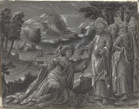 Christ And The Adulteress Recto By German 16th Century