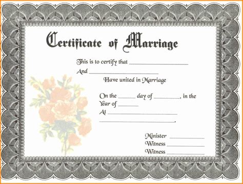 10 Fake Marriage Certificate Printable Lbl Home Defense Products