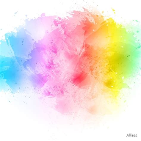 Rainbow Abstract Artistic Watercolor Splash Background Art Prints By