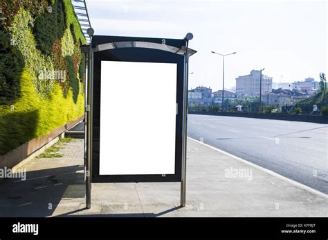Outdoor Advertising Bus Shelter Stock Photo Alamy