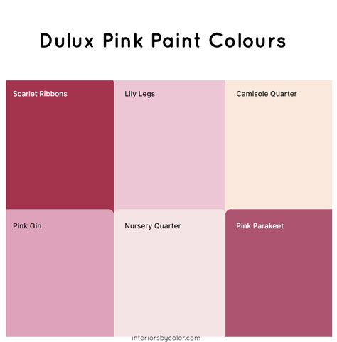 Dulux Favorite Pink Paint Colours Interiors By Color