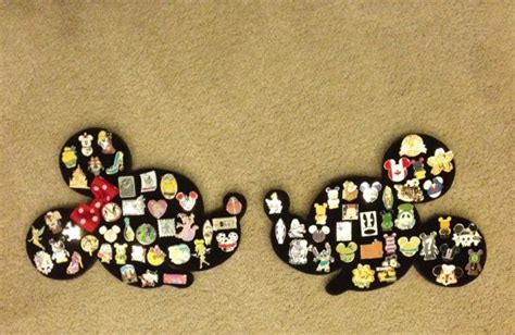 Disney Mickey Mouse Head Silhouette Pin Display Board Holder Etsy