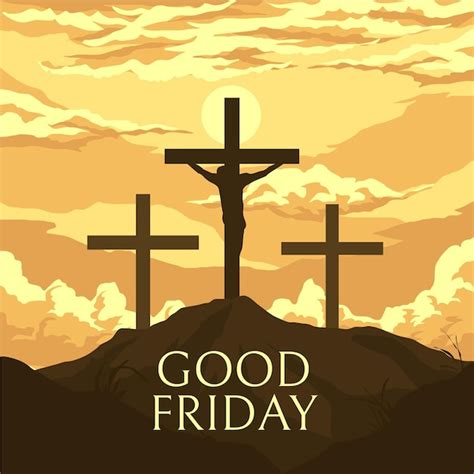 Free Vector Good Friday Illustration With Crosses