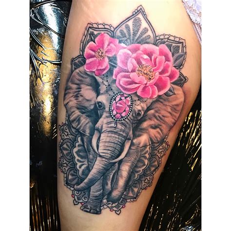 Https://wstravely.com/tattoo/elephant Flower Tattoo Designs
