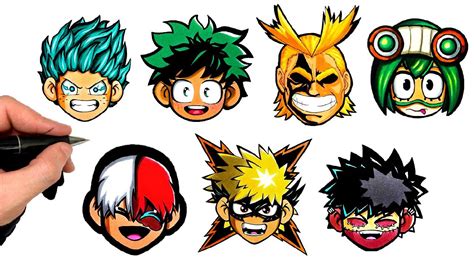 Comment Dessiner Les Perso My Hero Academia Facilement Tuto Mha Easy Drawings Dibujos