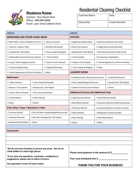 11 Best Free Printable Cleaning Business Forms Artofit