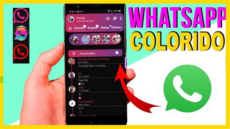 🌈 Como Deixar O Whatsapp Colorido No Android Novo Youtube