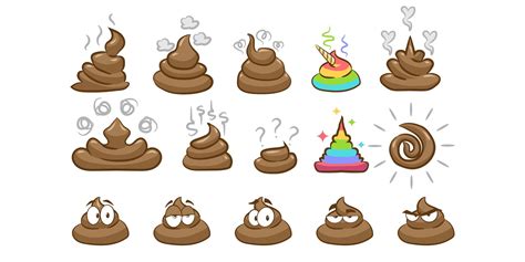 Poop Emoji Set 966108 Vector Art At Vecteezy
